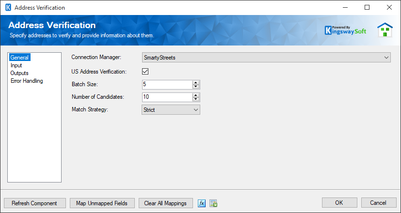 SSIS Address Vertification